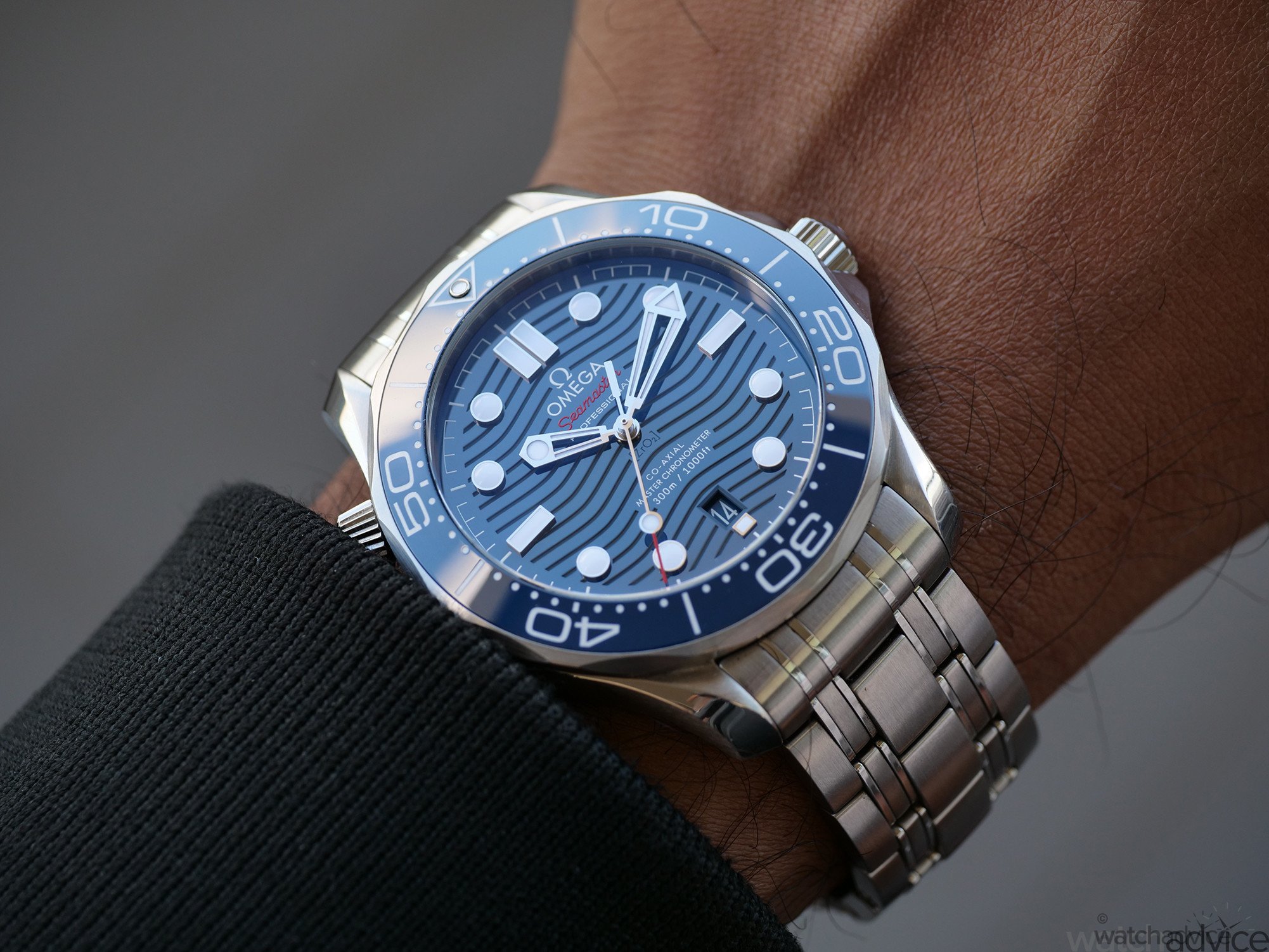 omega seamaster 300 blue dial