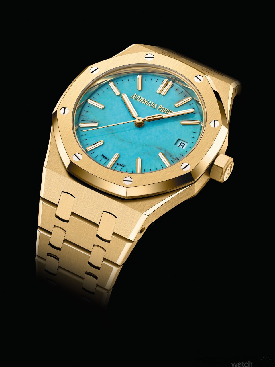 The Audemars Piguet Royal Oak 37mm Yellow Gold with a Turquoise