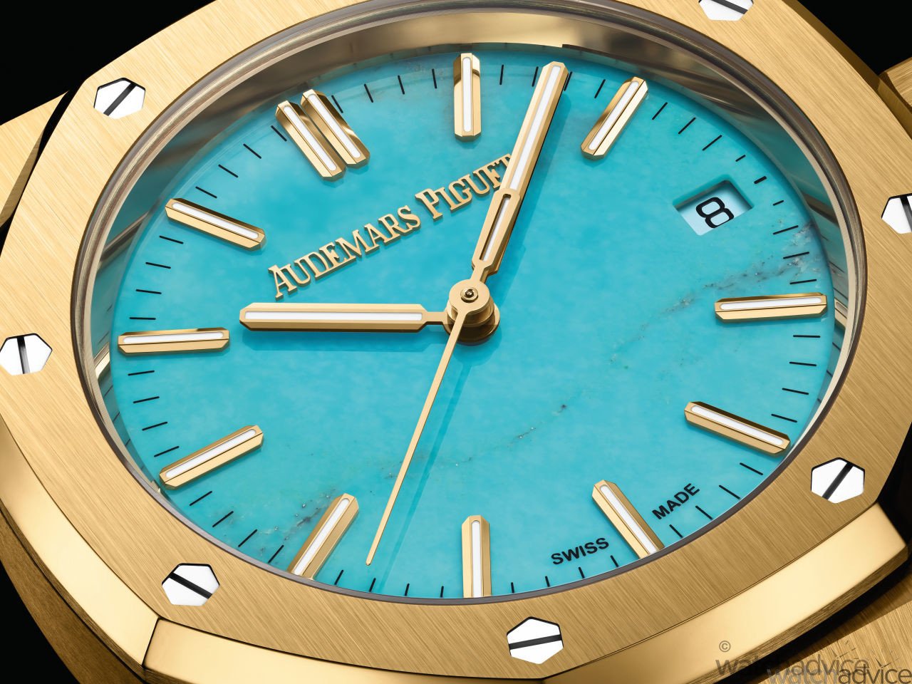 The Audemars Piguet Royal Oak 37mm Yellow Gold with a Turquoise