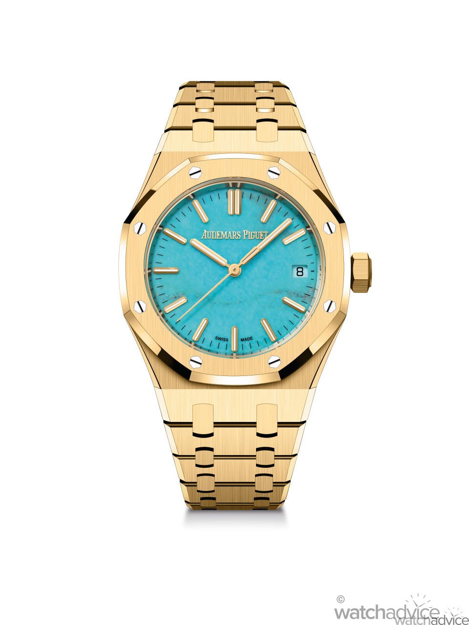 The Audemars Piguet Royal Oak 37mm Yellow Gold with a Turquoise