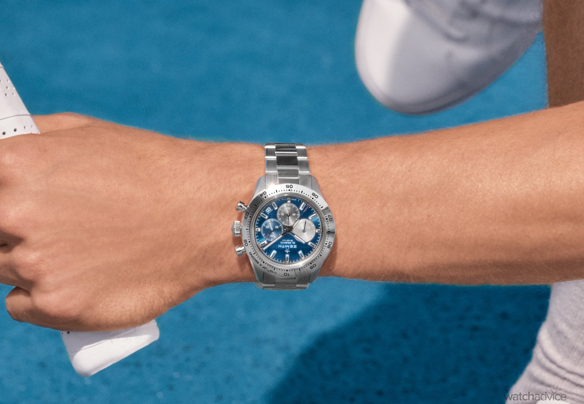 INTRODUCING: The Zenith Chronomaster Sport Now With Polished Steel Bezel &  Metallic Blue Dial 
